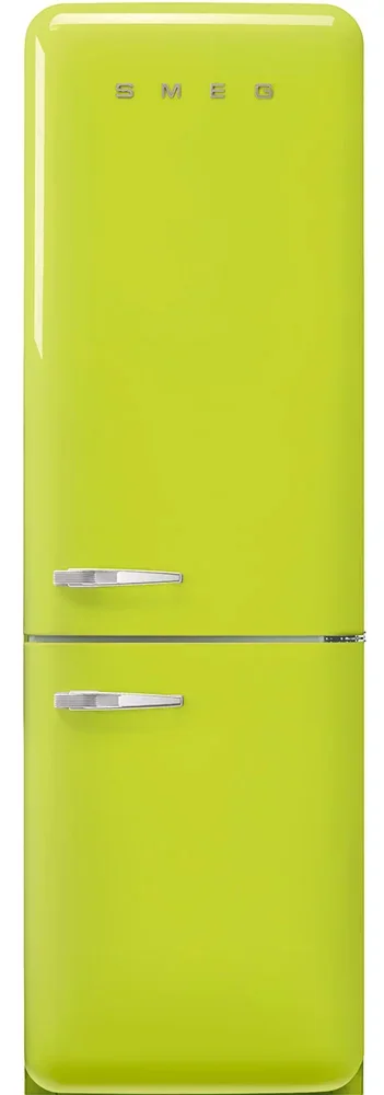 SMEG FAB32RLI6 Отдельностоящий двухдверный холодильник, стиль 50-х годов, 60 см, цвет лайма, No-fros